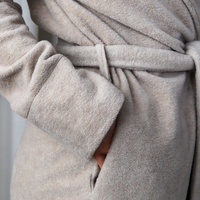 MOUNT EVEREST / FLEECE BATHROBE - COLOUR / Beige